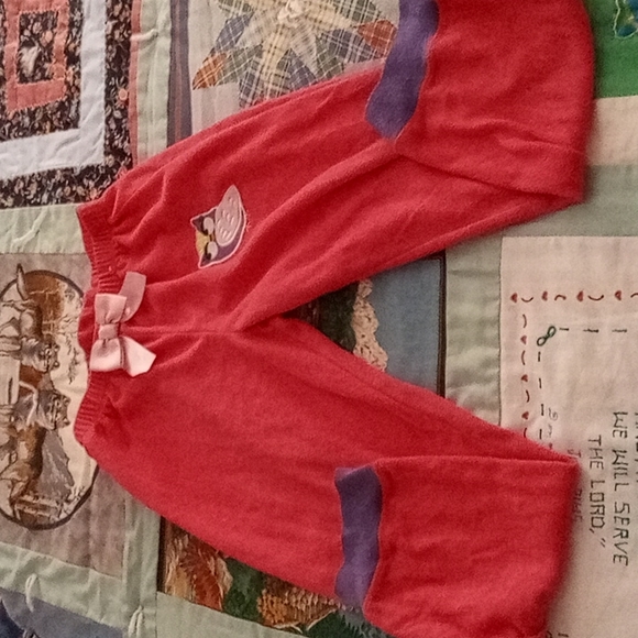 Bundle of Two,Cute Soft & Cozy, Fleece,Big Girls,PJ Bottoms with Owls,Size 7(S) - Picture 2 of 12